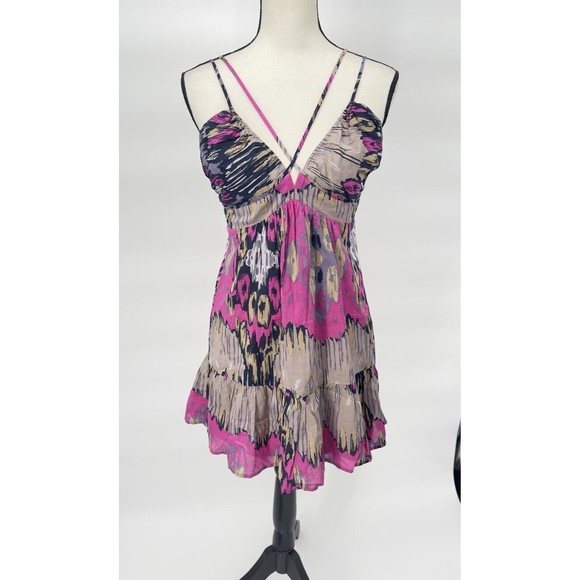 BCBG Max Azria A-Line Dress Women's Size Small Colorful Mini Dress - Picture 6 of 14